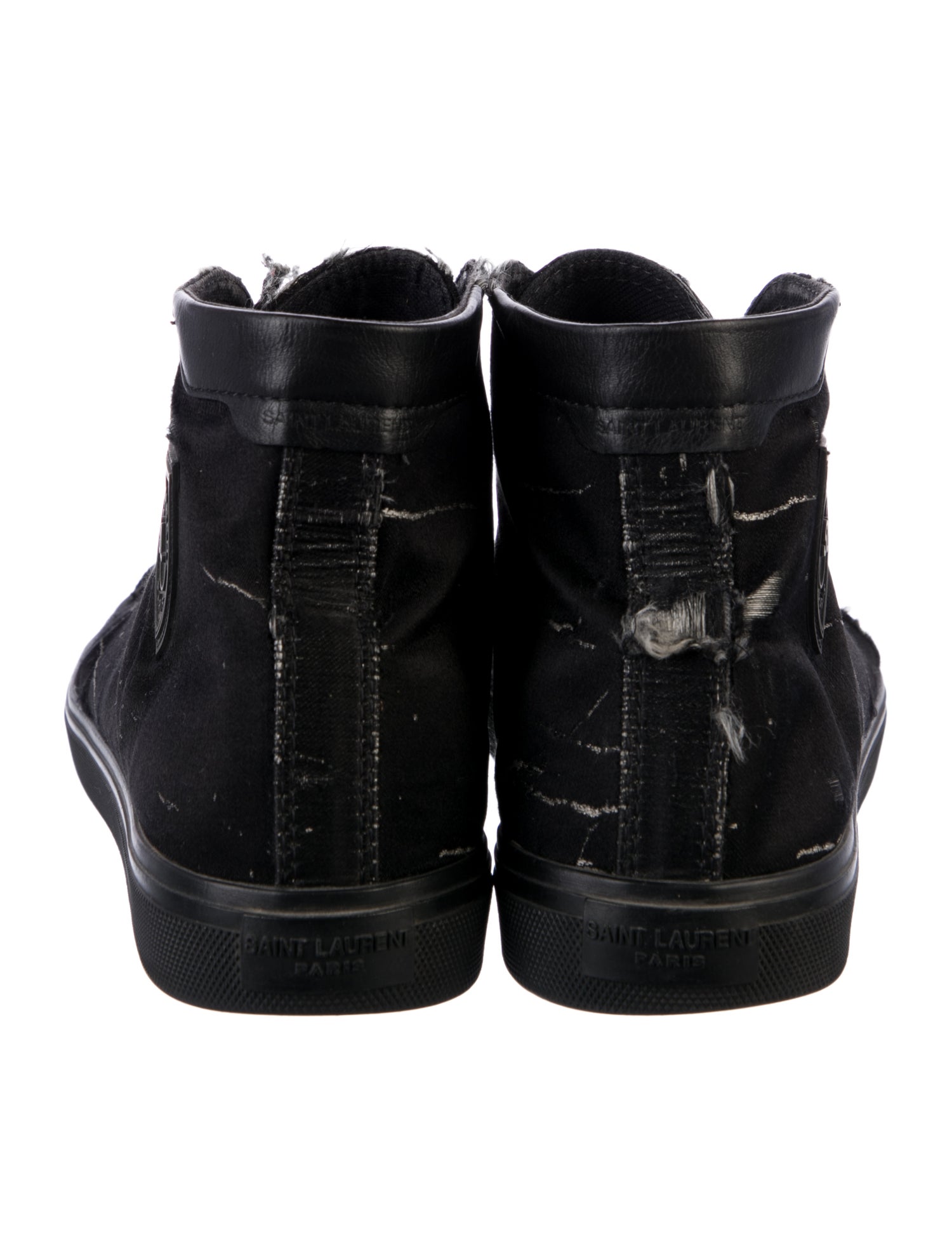 Saint Laurent Printed Leather Trim Embellishment Sneakers